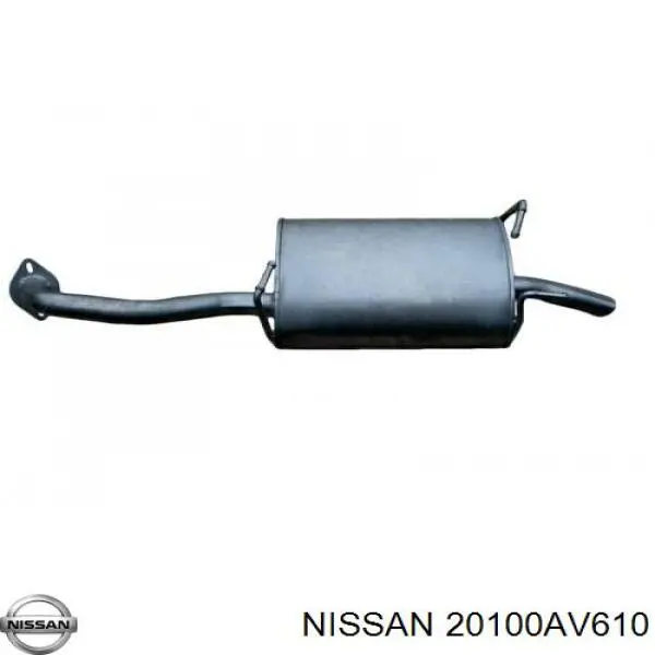 20100AV610 Nissan silenciador posterior