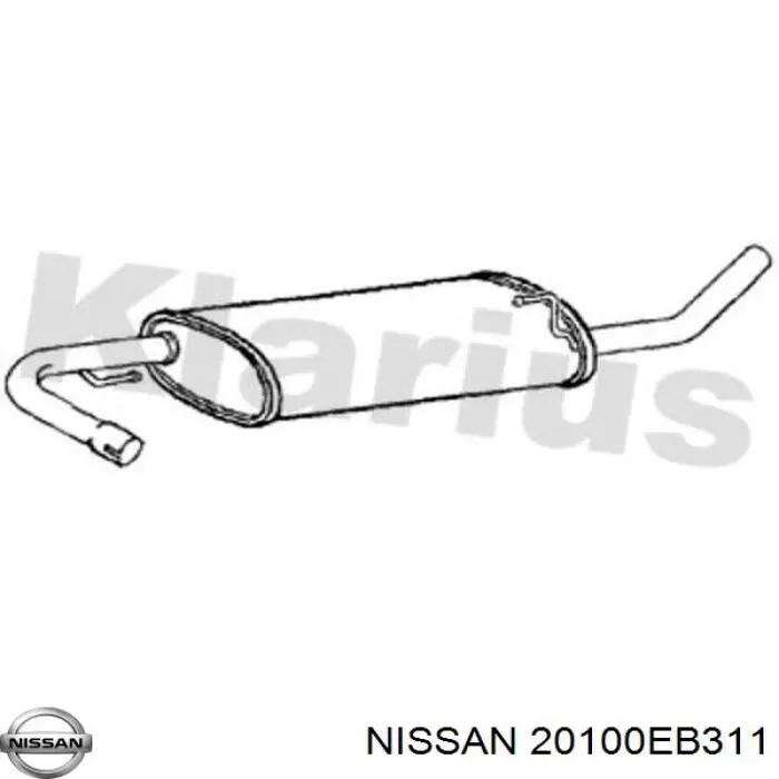 Comprar 20100EB311 Nissan/Infiniti Silenciador trasero