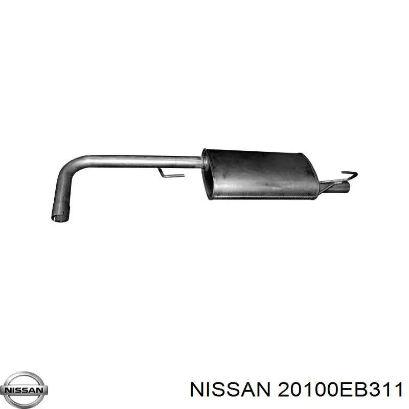 Silenciador trasero Nissan/Infiniti 20100EB311 precio, desde 262,81 EUR