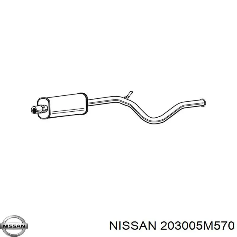 Silenciador del medio para Nissan Almera (N16)