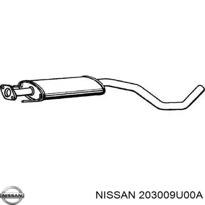 203009U00A Nissan/Infiniti Silenciador central