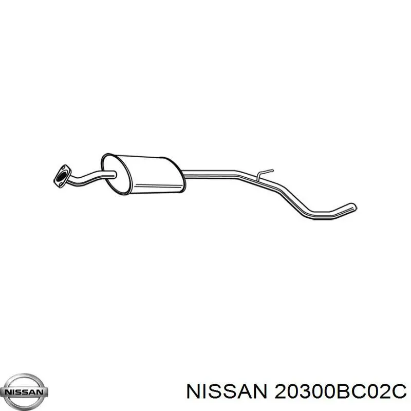 20300BC02C Nissan silenciador del medio