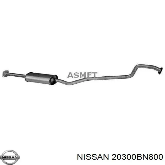 Silenciador del medio para Nissan Almera (N16)