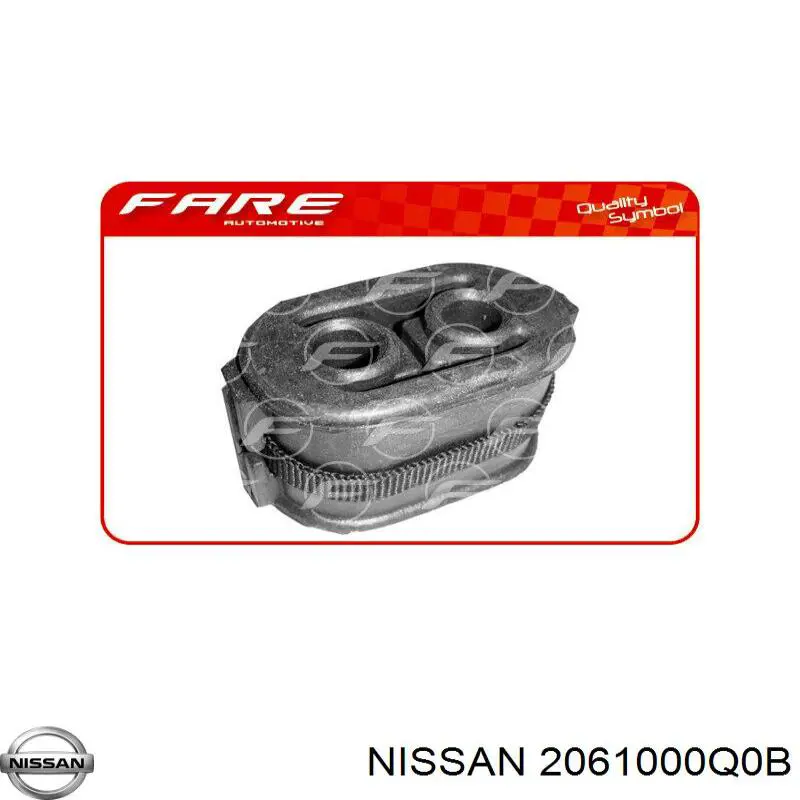 2061000Q0B Nissan abrazadera de sujeción delantera