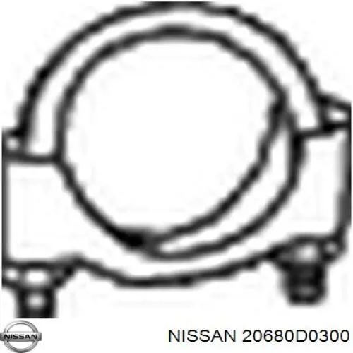20680D0300 Nissan abrazadera de sujeción delantera