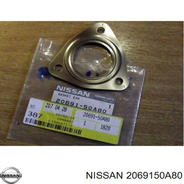 2069150A80 Nissan junta, tubo de escape silenciador