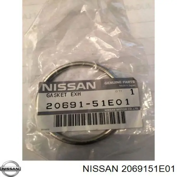 2069151E01 Nissan junta, tubo de escape silenciador