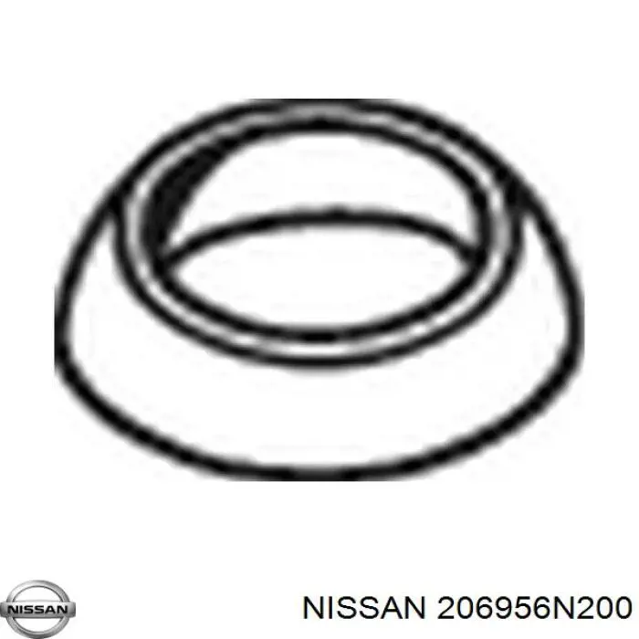 206956N200 Nissan junta, tubo de escape silenciador