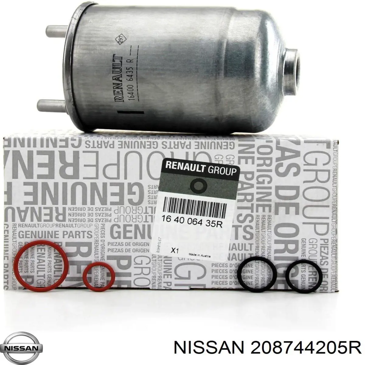 208744205R Nissan tubo sensor de presión de escape