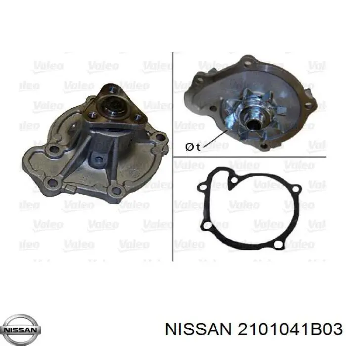 2101041B02 Nissan bomba de agua