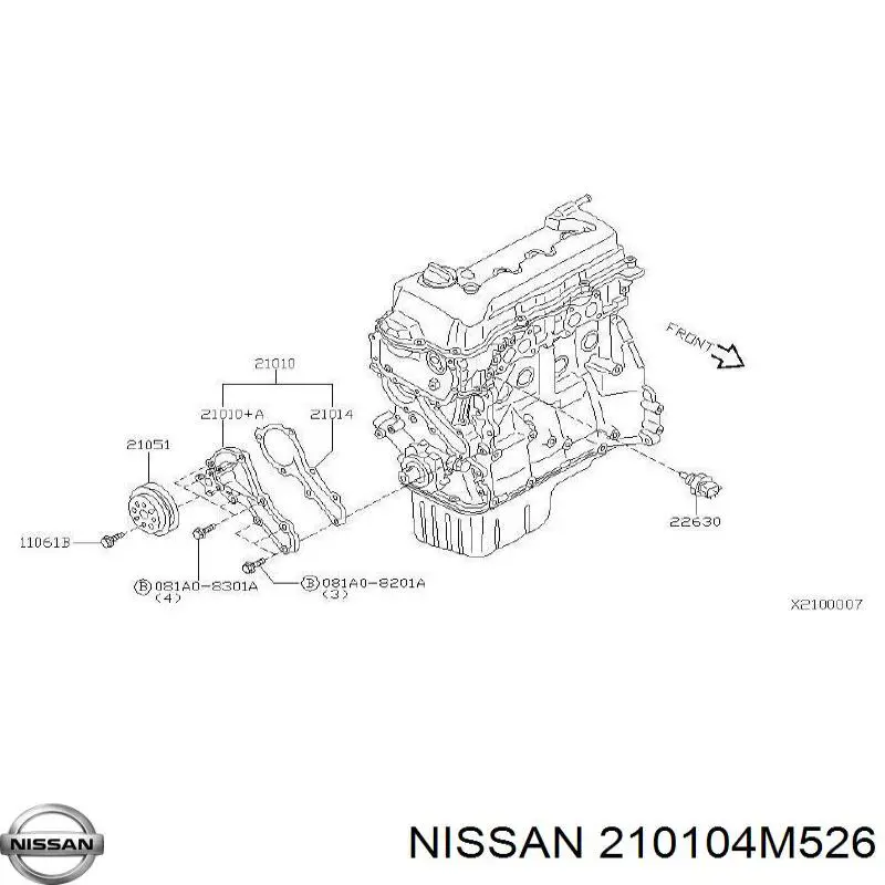 Comprar 210104M526 Nissan/Infiniti Bomba de agua para motor