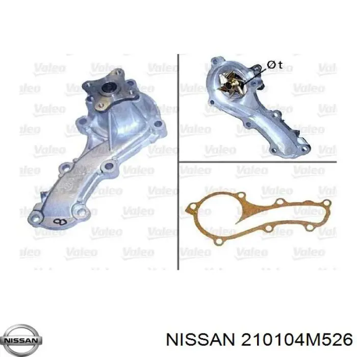 Bombeadora de agua Nissan/Infiniti 210104M526 precio, desde 36,74 EUR