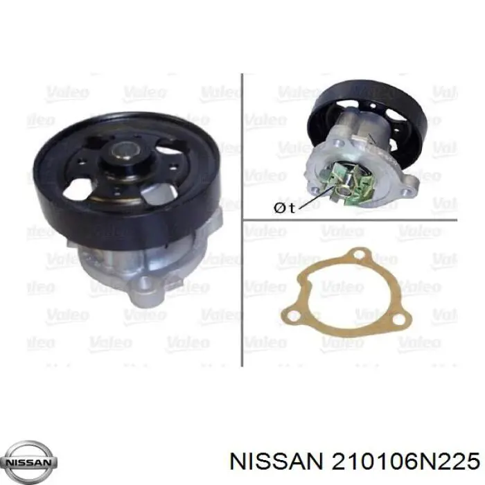 Comprar 210106N225 Nissan/Infiniti Bomba de agua para motor
