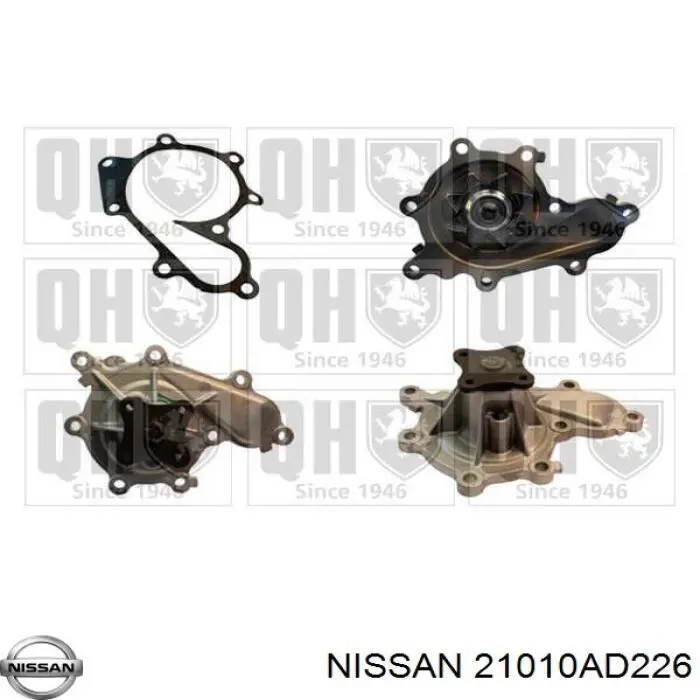 Bombeadora de agua Nissan/Infiniti 21010AD226 precio, desde 52,79 EUR