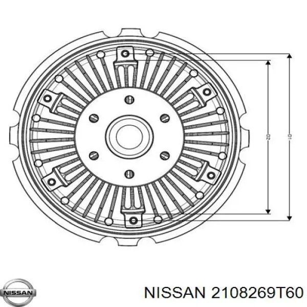 2108269T60 Nissan embrague, ventilador del radiador