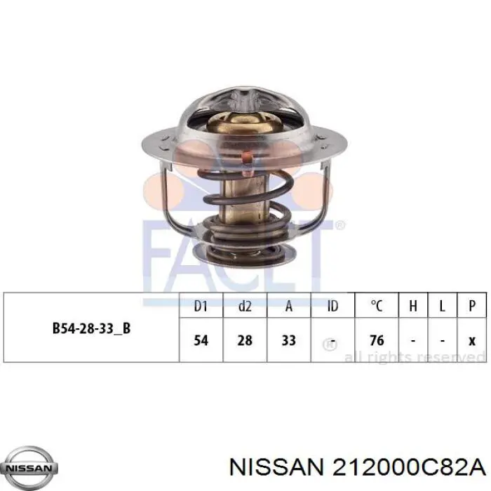 Termostato Nissan/Infiniti 212000C82A precio, desde 25,39 EUR