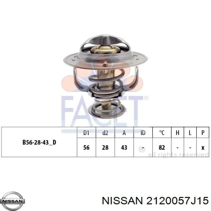 2120057J15 Nissan termostato