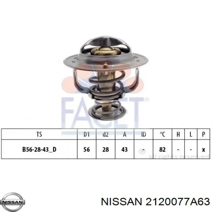 2120077A63 Nissan termostato