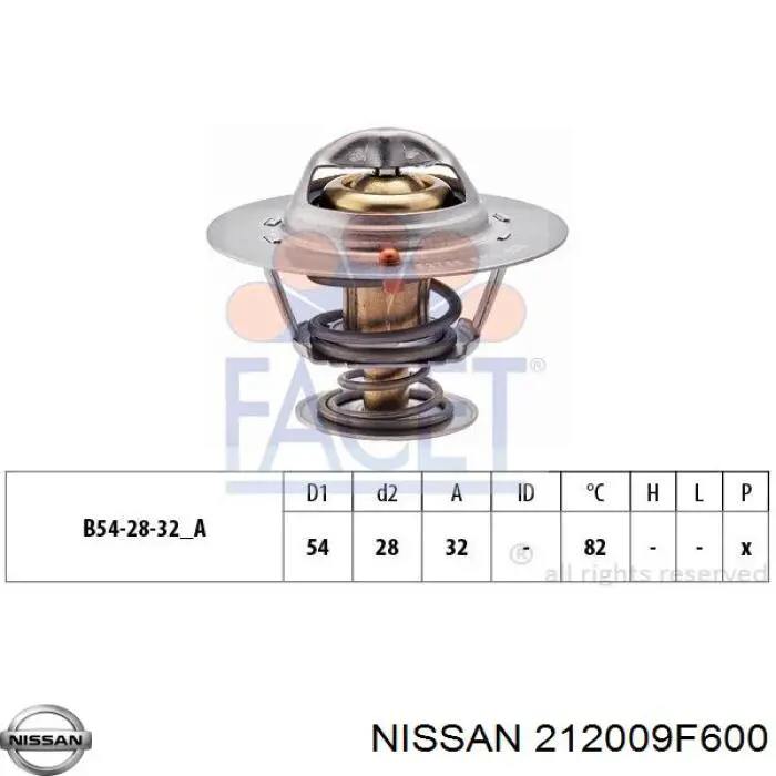 212009F600 Nissan termostato