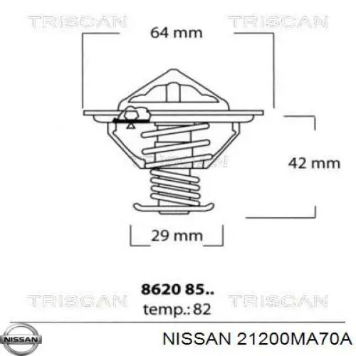 21200MA70A Nissan