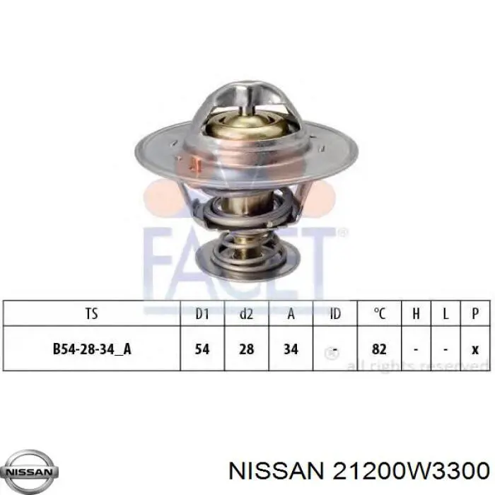 21200W3300 Nissan termostato, refrigerante