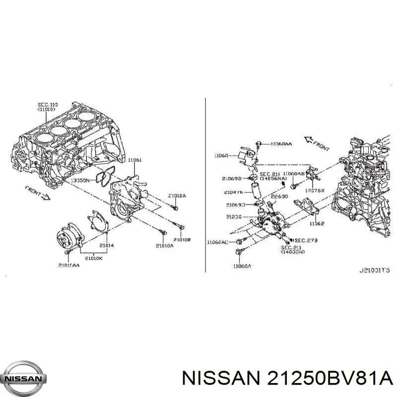 Comprar 21250BV81A Nissan/Infiniti Termostato