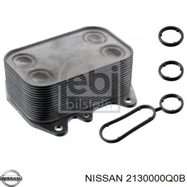 Comprar 2130000Q0B Nissan/Infiniti Radiador de aceite debajo del filtro