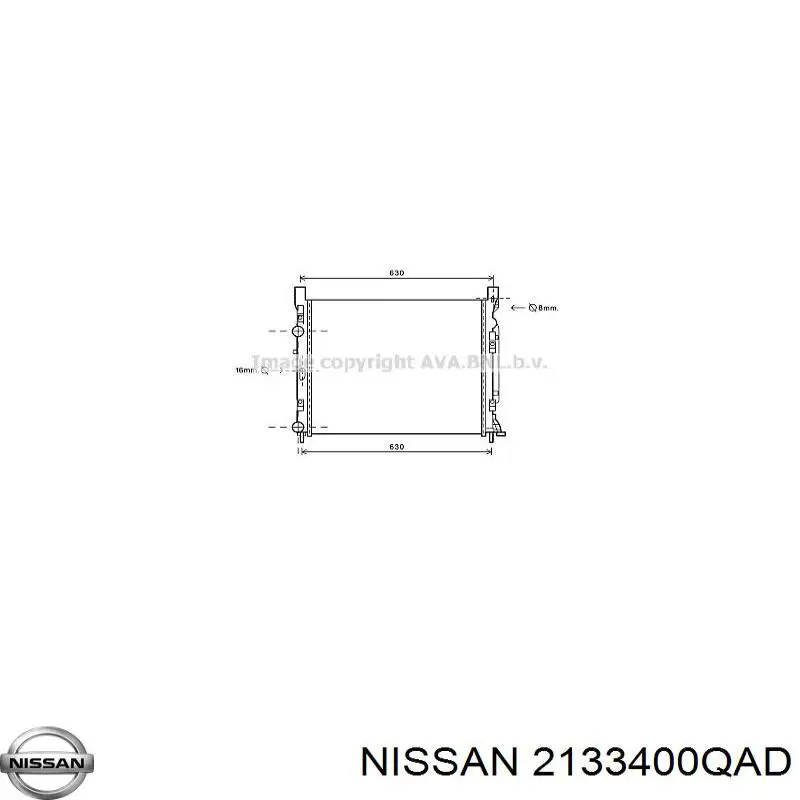 2133400QAD Nissan junta de radiador de aceite
