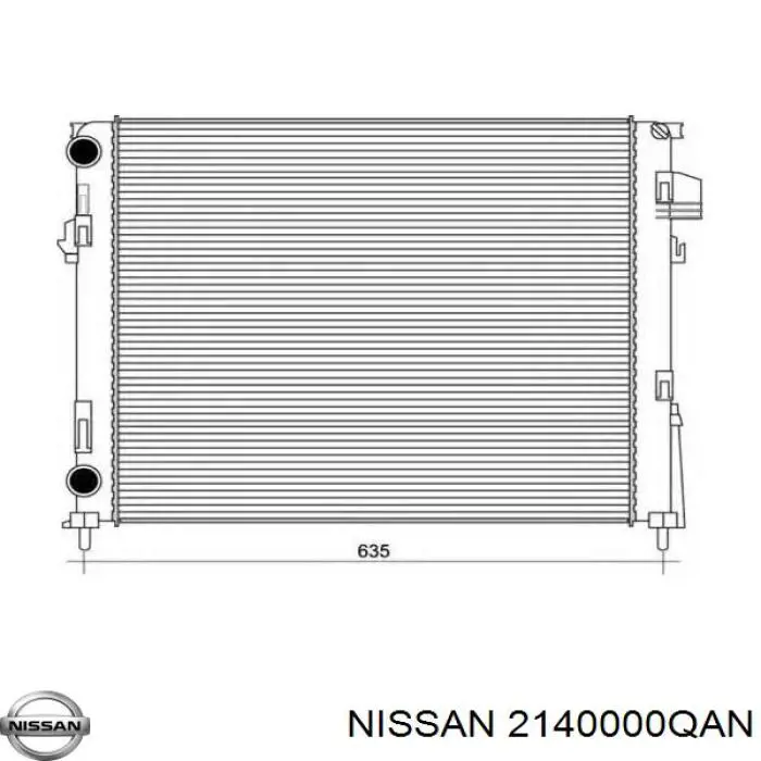 Comprar 2140000QAN Nissan/Infiniti Radiador de auto