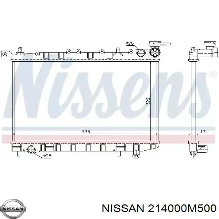 214100M200 Nissan/Infiniti Refrigeración del motor