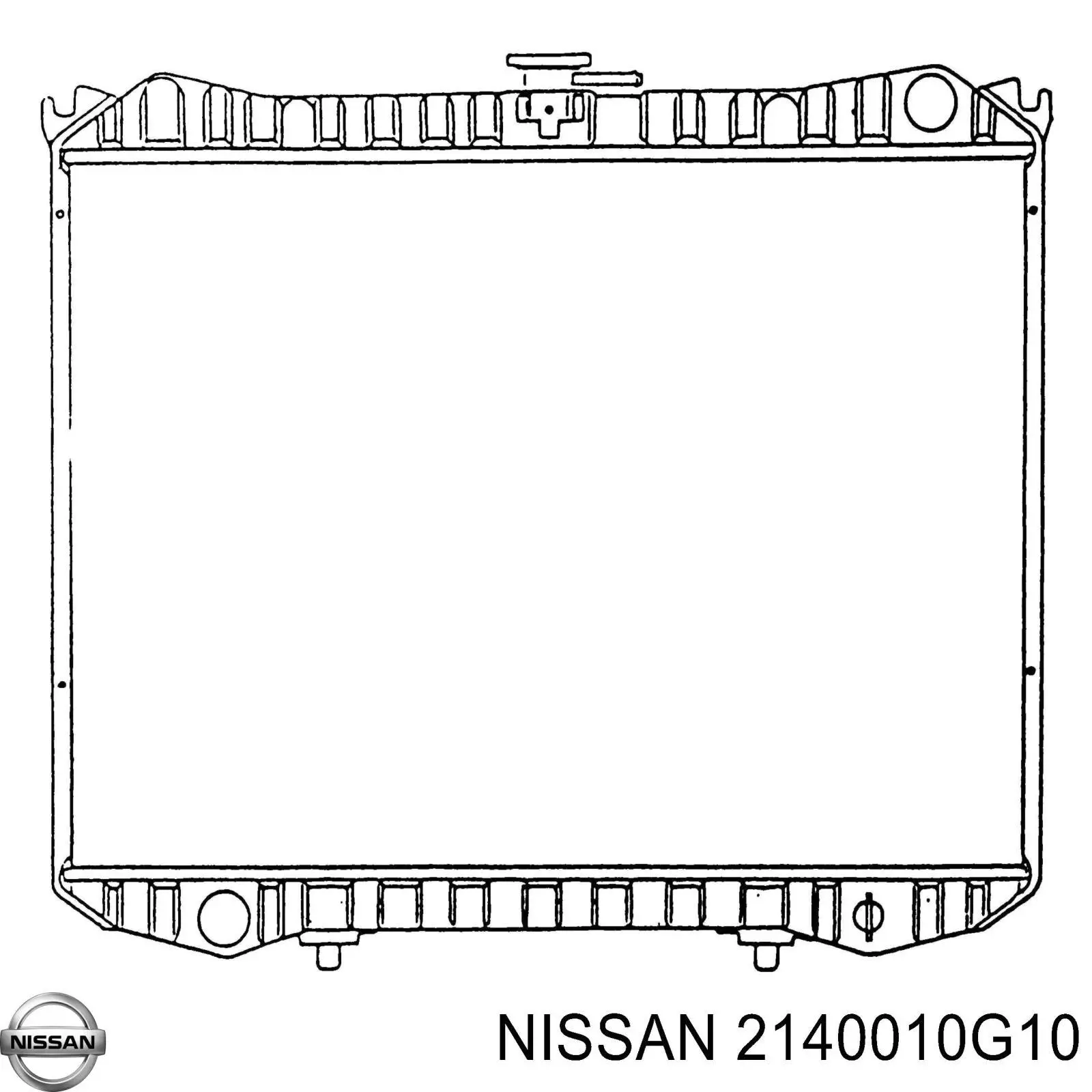 2140010G10 Nissan radiador refrigeración del motor