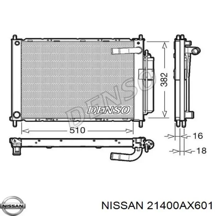21400AX601 Nissan radiador