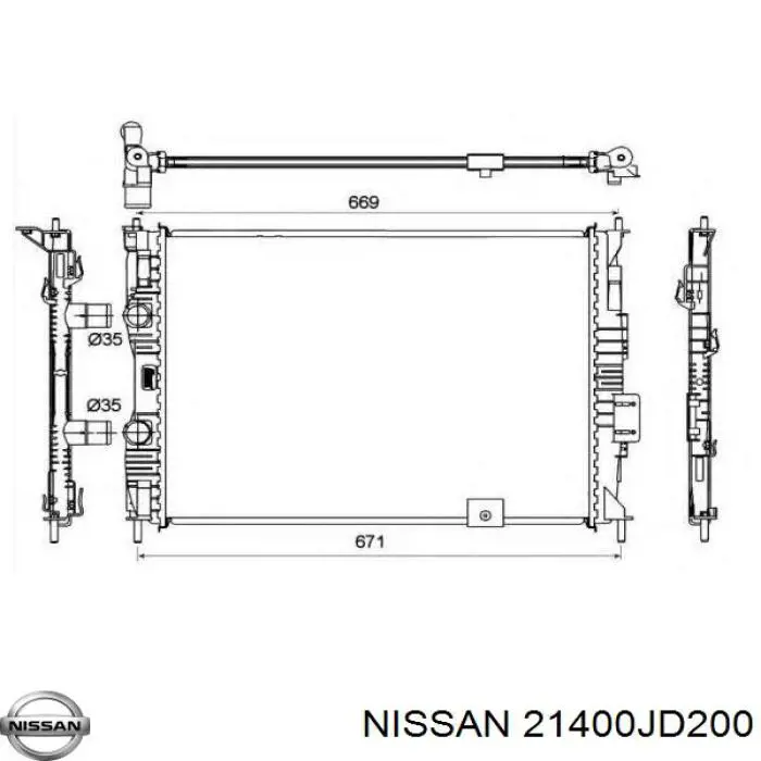 Comprar 21400JD200 Nissan/Infiniti Radiador de auto