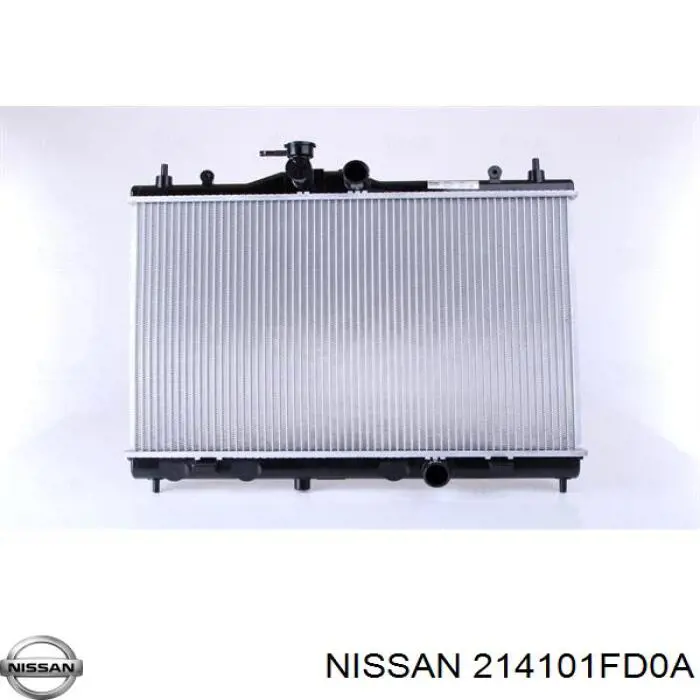 214101FD5A Nissan radiador refrigeración del motor