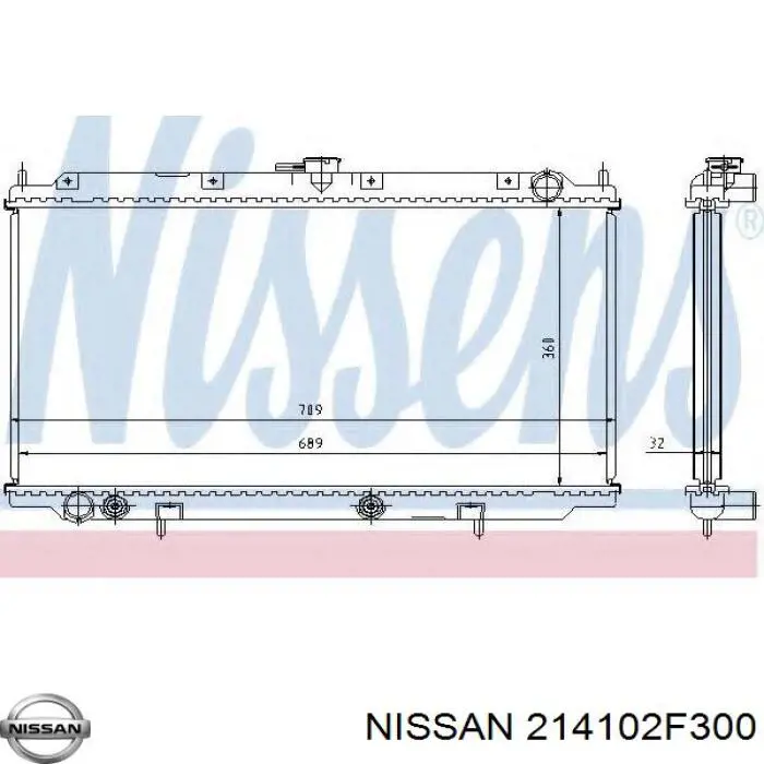 21410-2F300 Nissan radiador refrigeración del motor