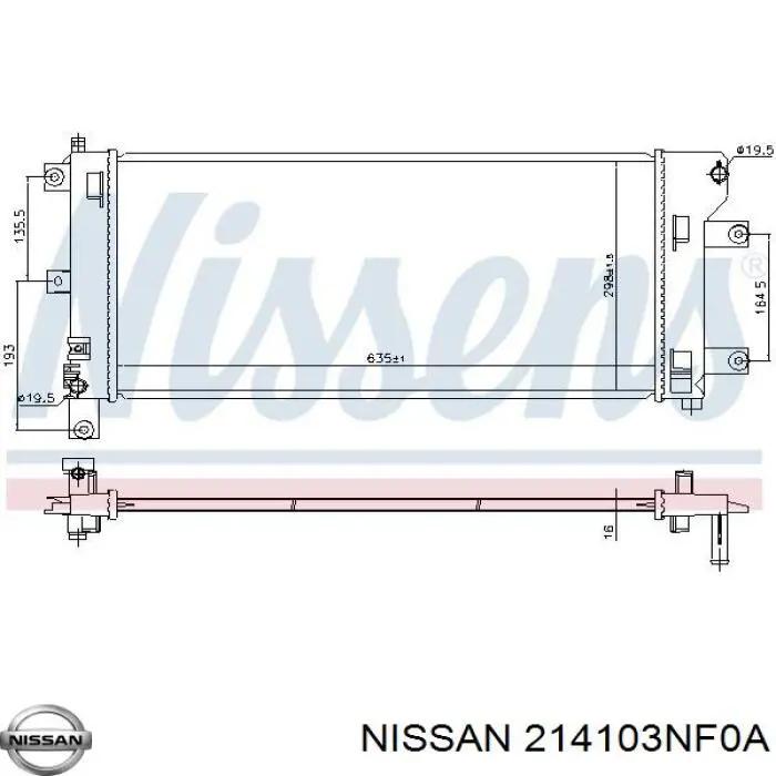 Água radiador Nissan/Infiniti 214103NF0A precio, desde 96,74 EUR