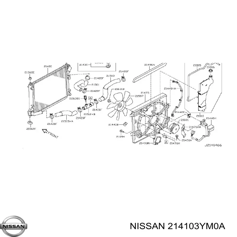 Água radiador Nissan/Infiniti 214103YM0A precio, desde 101,80 EUR