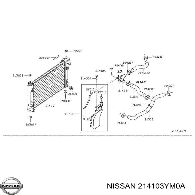 214103YM0A Nissan/Infiniti Refrigeración del motor