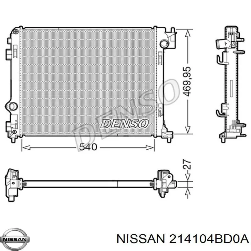 Água radiador Renault (RVI) 214104BD0A precio, desde 124,87 EUR