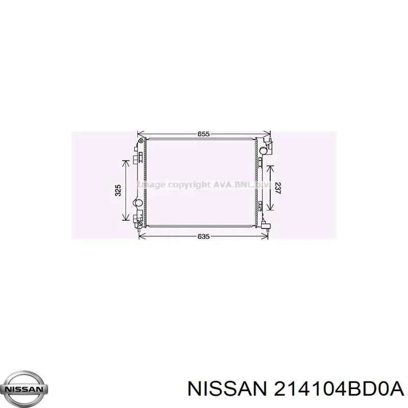Radiador 214104BD0A Renault (RVI)