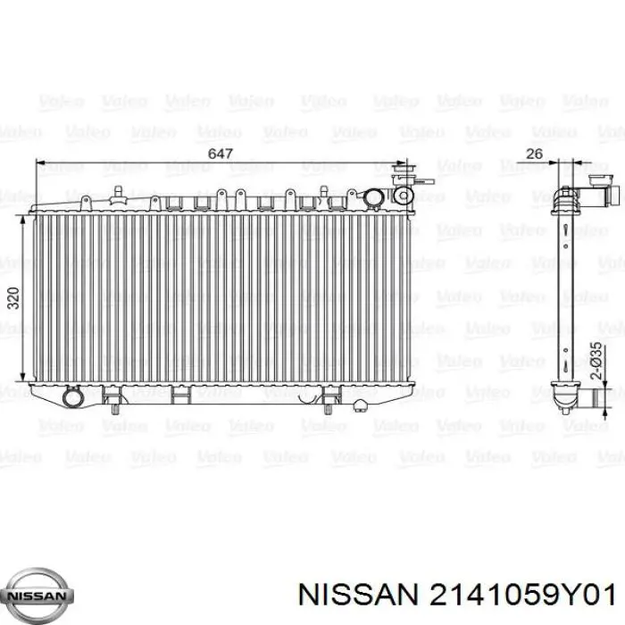 2141059Y01 Nissan radiador