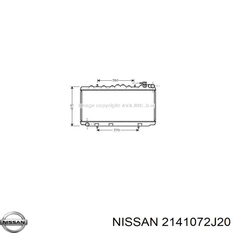 2141072J20 Nissan radiador refrigeración del motor