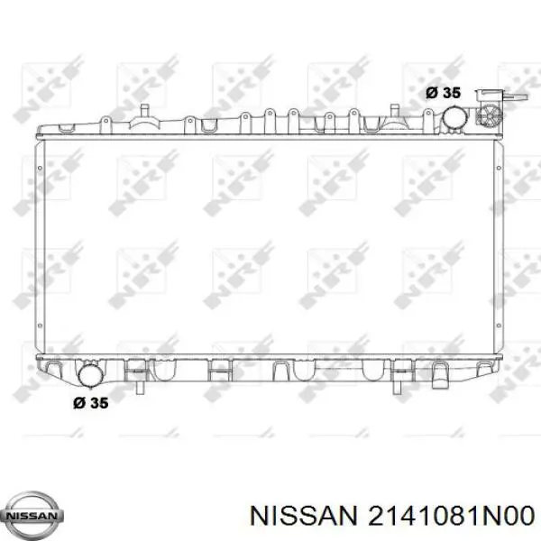 2141081N00 Nissan radiador refrigeración del motor