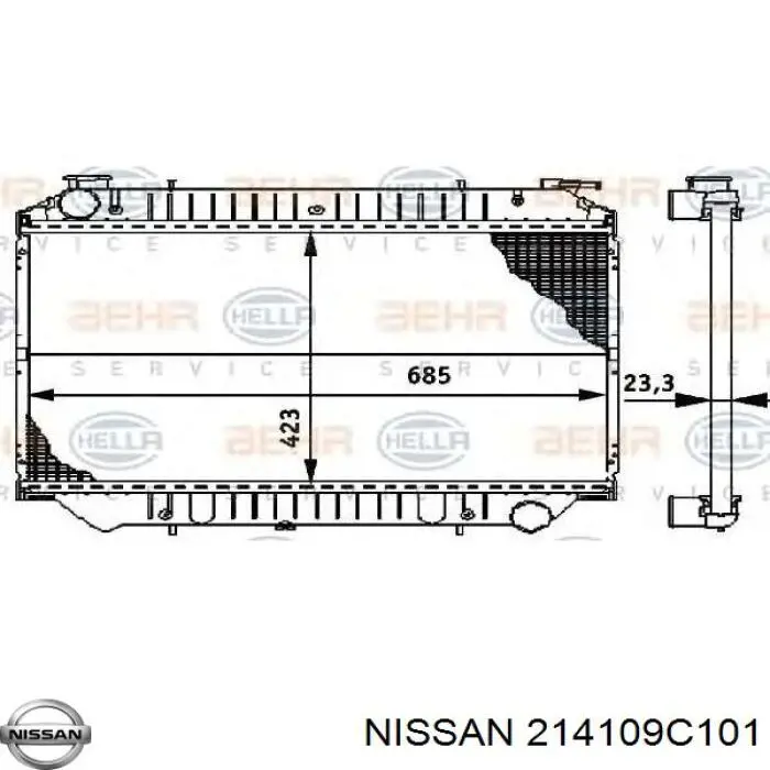 Comprar 214109C101 Nissan/Infiniti Radiador de auto