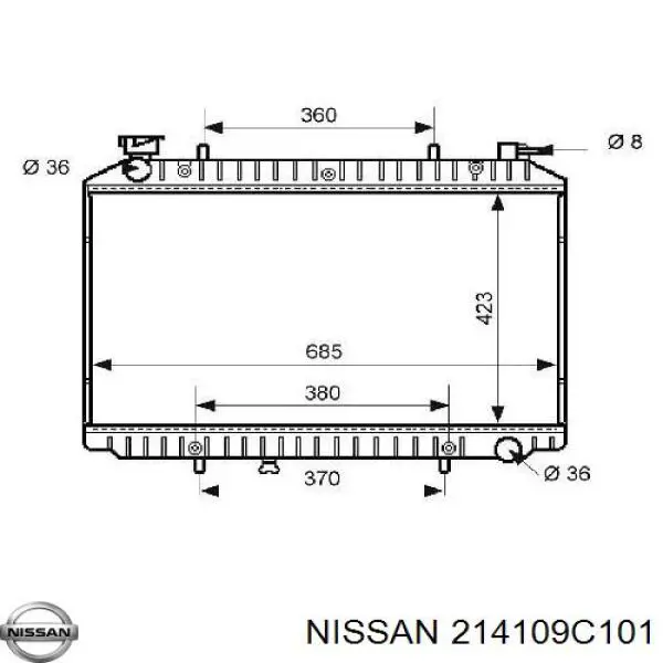 214109C101 Nissan radiador