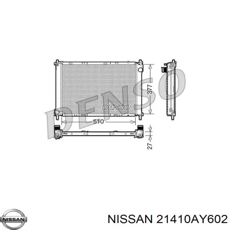 21410AY602 Nissan radiador refrigeración del motor