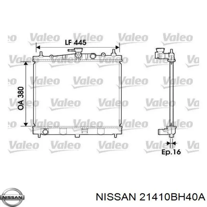 21410BH40A Nissan radiador