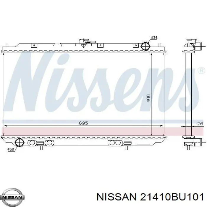 21410BU101 Nissan radiador