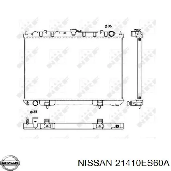 21410ES60A Nissan radiador refrigeración del motor