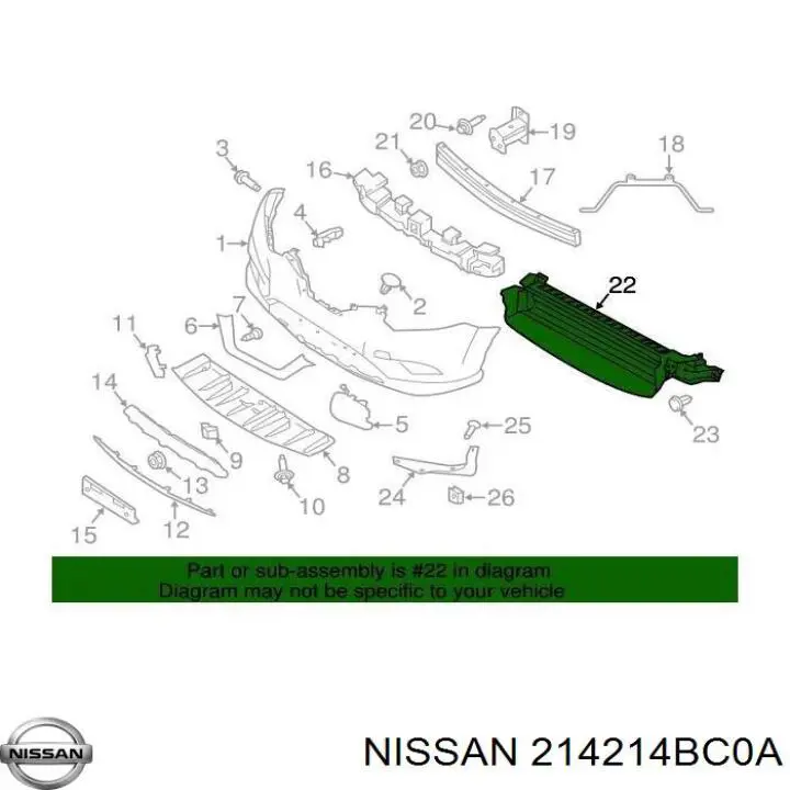 Persiana del radiador Nissan/Infiniti 214214BC0A precio, desde 307,05 EUR